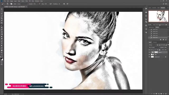 Photoshop Tutorial - How to convert your Photo to Pencil Drawing in Photoshop cc 2018 смотреть онлайн