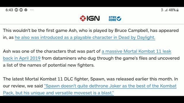 Mortal Kombat 11 Email Seemingly Leaks Evil Dead's Ash as DLC Character смотреть онлайн