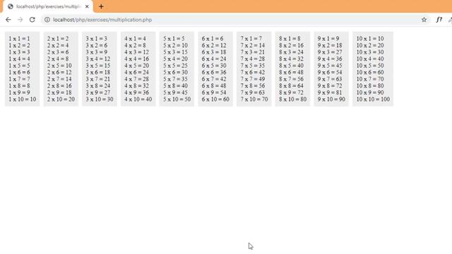 جدول الضرب بأكتر من طريقة - سلسلة تطبيقات بي اتش بي PHP #003 смотреть онлайн