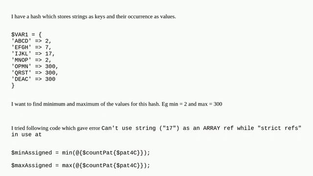 Find minimum and maximum values in a hash смотреть онлайн