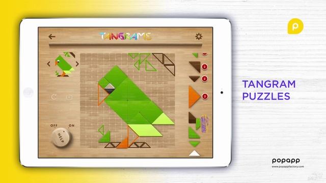 iPad game for kids - Tangram Puzzles - great educational app for your creative child! смотреть онлайн