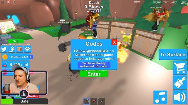 86 LEGENDARY ROBLOX MINING SIMULATOR CODES! *FREE MILLIONS!* смотреть онлайн