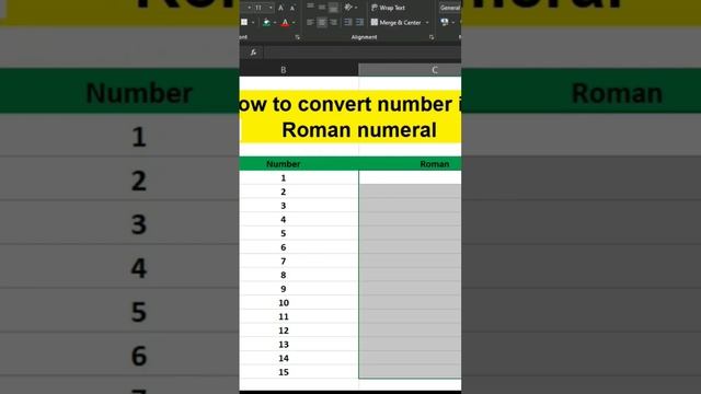 Convert number to roman numeral.Learn basic excel function and formulaFor more excel tips and basic смотреть онлайн