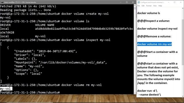 Configure and mount volumes to containers смотреть онлайн