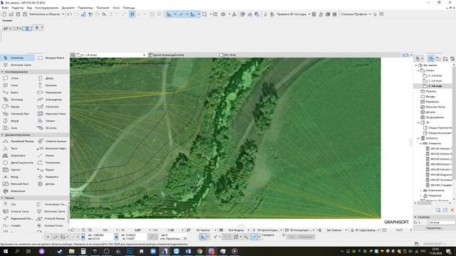 Инструмент "3D-сетка" в ArchiCAD 23// Landscape in ArchiCAD 23 смотреть онлайн