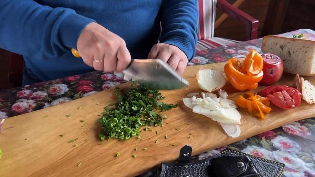 Мужской нож Big Food - нарезка овощей и разделка рыбы. Ножи от Товарищества Завьялова смотреть онлайн