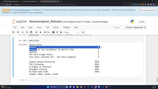 Curso de Procesamiento del Lenguaje Natural (NLP) | Crear un Recomendador de Películas TF-IDF | E11 смотреть онлайн