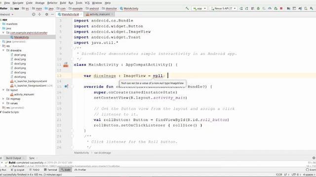 Dice image App - with ImageView ( Android Kotlin) смотреть онлайн