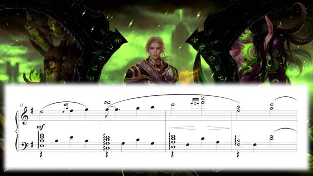 World of Warcraft: Legion - Anduin's Theme (Piano Sheet Music) смотреть онлайн