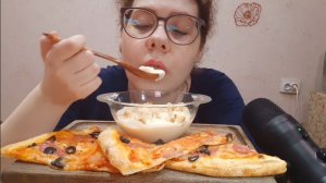 Мукбанг сырный крем-суп?, Пицца Салями?/Воспоминания о детстве