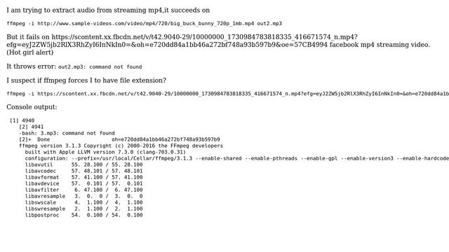 ffmpeg extract audio from streaming mp4 смотреть онлайн