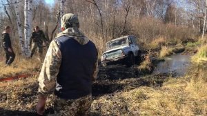 Новый сток уаз на военных мостах по бездорожью против всех. OFFROAD, Сибирское бездорожье.
