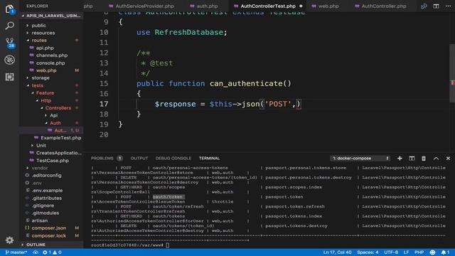 APIs in Laravel Using TDD - Setting Up Passport смотреть онлайн
