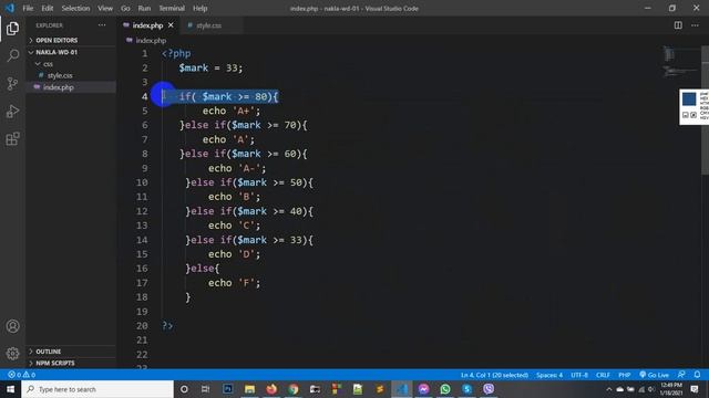 SDF-DUSRA Web Development Nakla-01 Day-48 PHP (if else, while loop) смотреть онлайн