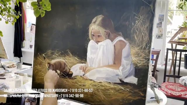Видео урок Игоря Сахарова Девочка с котёнком Живопись маслом для начинающих Полные уроки 2021 смотреть онлайн