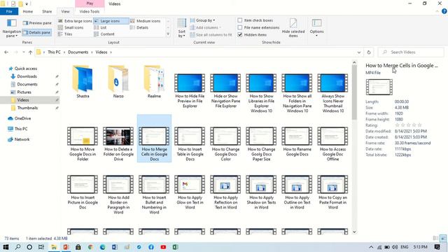 Switch from Preview Pane to Details Pane in File Explorer смотреть онлайн
