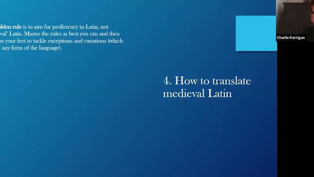Dr Charlie Kerrigan Introduction to Medieval Latin смотреть онлайн