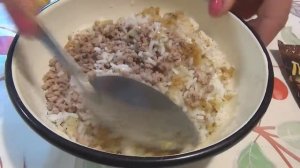 #Блинчики с мясом и рисом. Pancakes with meat and rice.