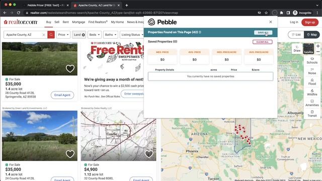 Pebble Pricer (FREE Chrome Extension) - Find comps and price Land! смотреть онлайн