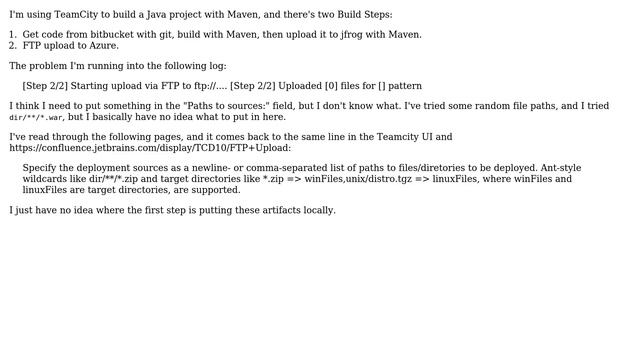 Use TeamCity to FTP Upload result of previous Maven Build смотреть онлайн