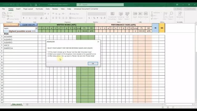 e-class record | Excel format | WW + PT only | D.O. no. 31 s. 2020 смотреть онлайн