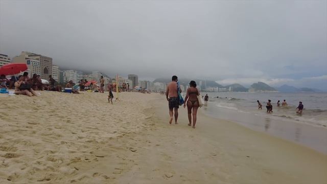 ?? Beach Walk Copacabana Rio De Janeiro Brazil  Walking Tour