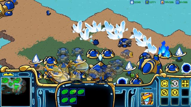 1 vs 7 computers on Starcraft: Cartooned (Protoss - Mind Control all races) смотреть онлайн