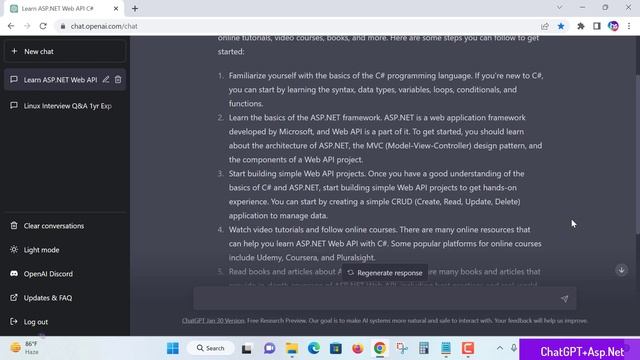 How to learn asp.net core mvc web api C# - ChatGPT Open AI смотреть онлайн