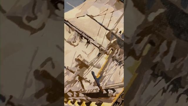 Картина на холсте "Корабль в море" смотреть онлайн