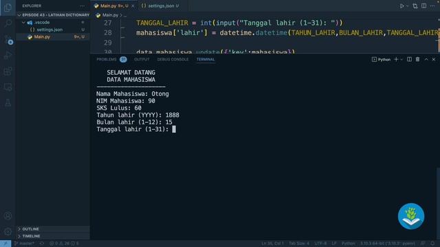 Belajar Python [Dasar] - 43b - Latihan Dictionary Part 2 смотреть онлайн