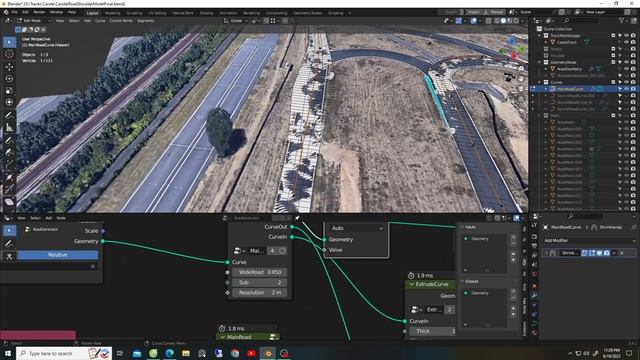Carole track model Geometry node (P1 Road) смотреть онлайн