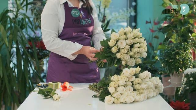 Букет из 51 белой розы смотреть онлайн