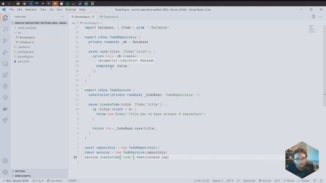 PART 1 - Service Repository Pattern in TypeScript (BUILD CLEANER BACKENDS!) смотреть онлайн