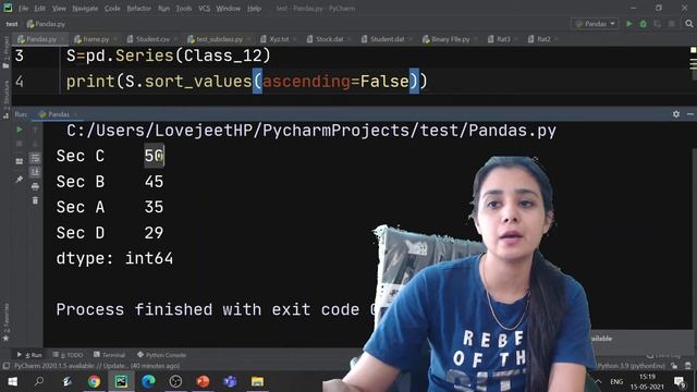 Class #12 - Informatics Practices | Pandas Series - Sorting data in a Series | CBSE 12th IP смотреть онлайн