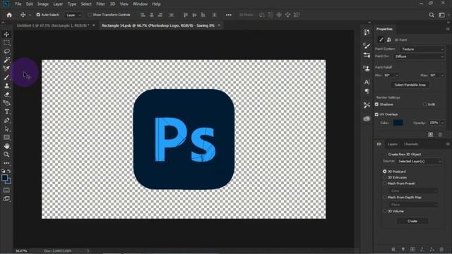 How to make a 3d object in Photoshop смотреть онлайн