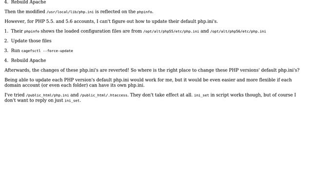 Cloudlinux + CageFS + PHP Selector - how to update default php.ini for each PHP version смотреть онлайн