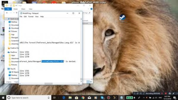 The Forest Modapi how to fix an error occurred while applying mod