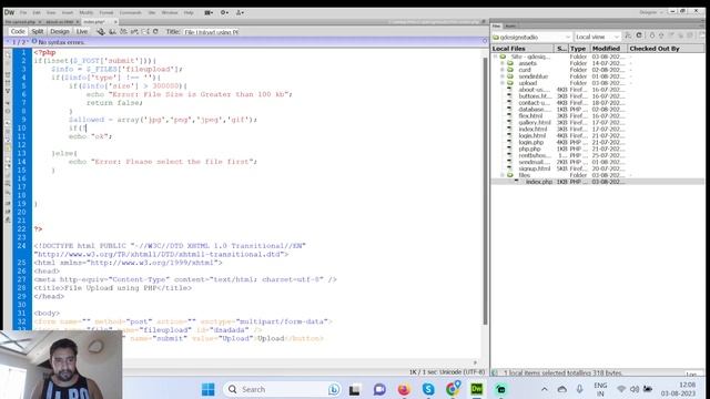 How to Upload files Using PHP - Web Coding Studio смотреть онлайн
