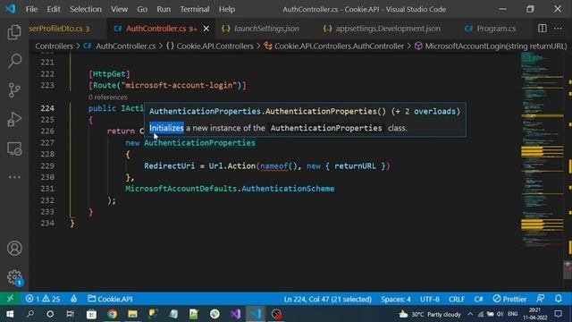 Part-4 Blazor WebAssembly Cookie Authentication With Microsoft Account смотреть онлайн
