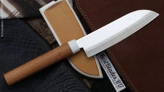 Кухонный нож Suncraft Santoku 105 мм (пластиковые ножны) смотреть онлайн