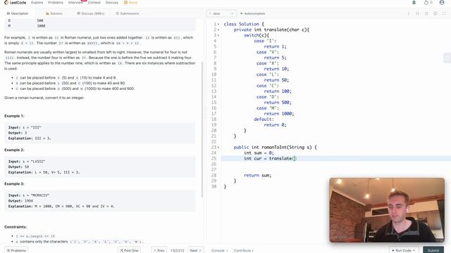 Roman to Integer - LeetCode 13 | Java смотреть онлайн
