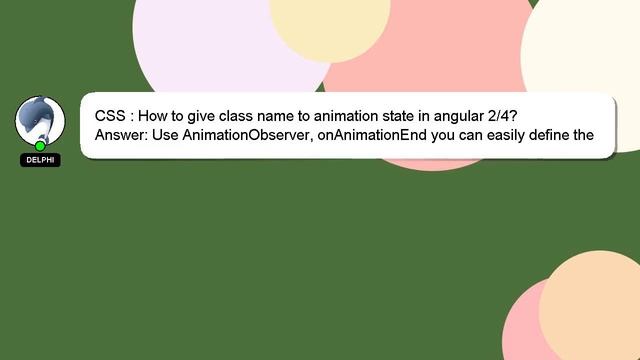 CSS : How to give class name to animation state in angular 2/4? смотреть онлайн