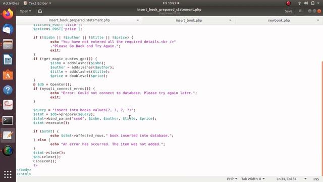 Insert into database with Prepared Statement: Database with PHP Part3 | by Jag Mohan смотреть онлайн