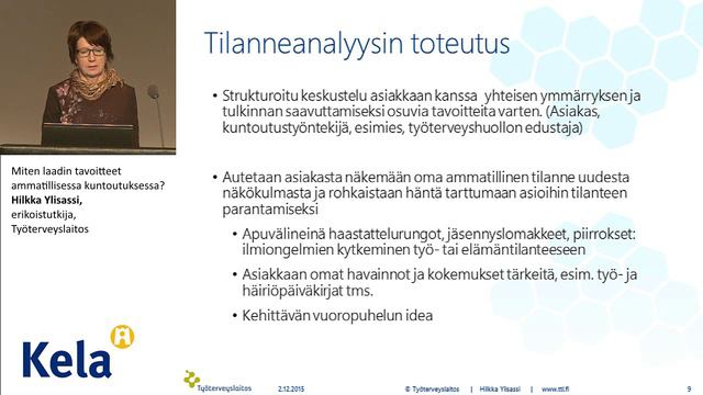 Miten laadin tavoitteet ammatillisessa kuntoutuksessa? Hilkka Ylisassi смотреть онлайн