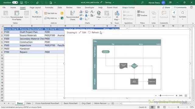 Visio for Excel - Create Flowcharts Linked to Cells смотреть онлайн
