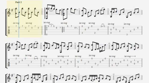 A Whiter Shade Of Pale TAB - fingerstyle guitar tab (PDF + Guitar Pro)