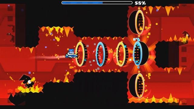 Geometry Dash. Прохождение уровня Deadlocked на три монетки.