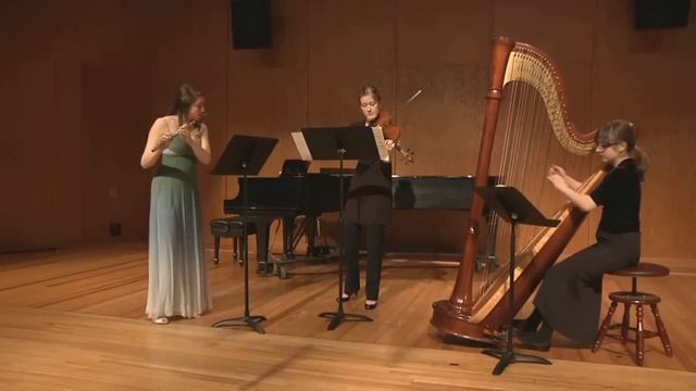 Debussy Trio Sonata for Flute, Viola, and Harp Mvt. 3 смотреть онлайн