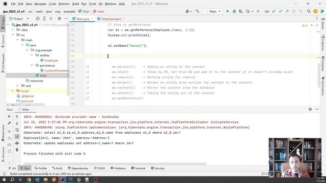 JPA/Hibernate Fundamentals 2023 - Lesson 3 - Working with the context смотреть онлайн
