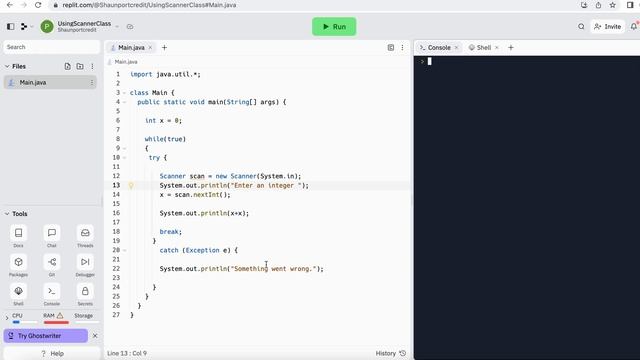 JAVA - Using Scanner Class - User Input смотреть онлайн